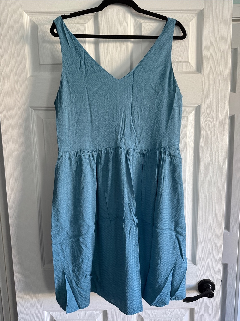 Loft Light Blue V-Neck Sleeveless Summer Dress